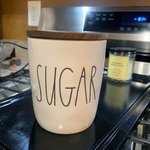 Rae Dunn Sugar canister with wooden lid